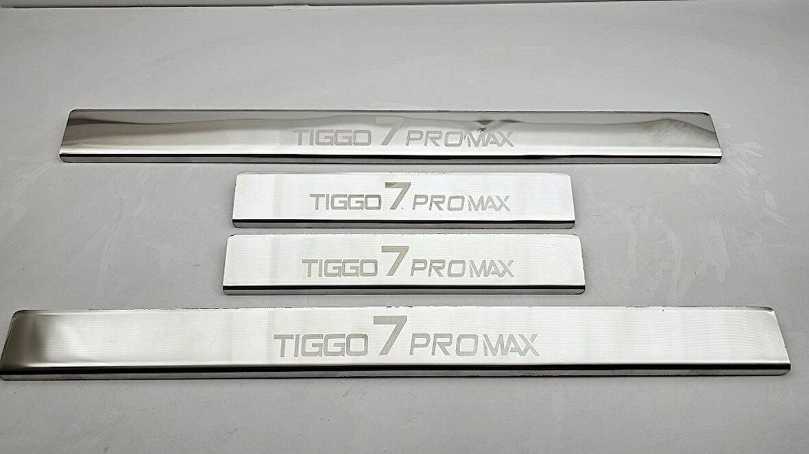 Chery Tiggo 7 ProMax Krom Lazer Kapı Eşiği Paslanmaz Çelik