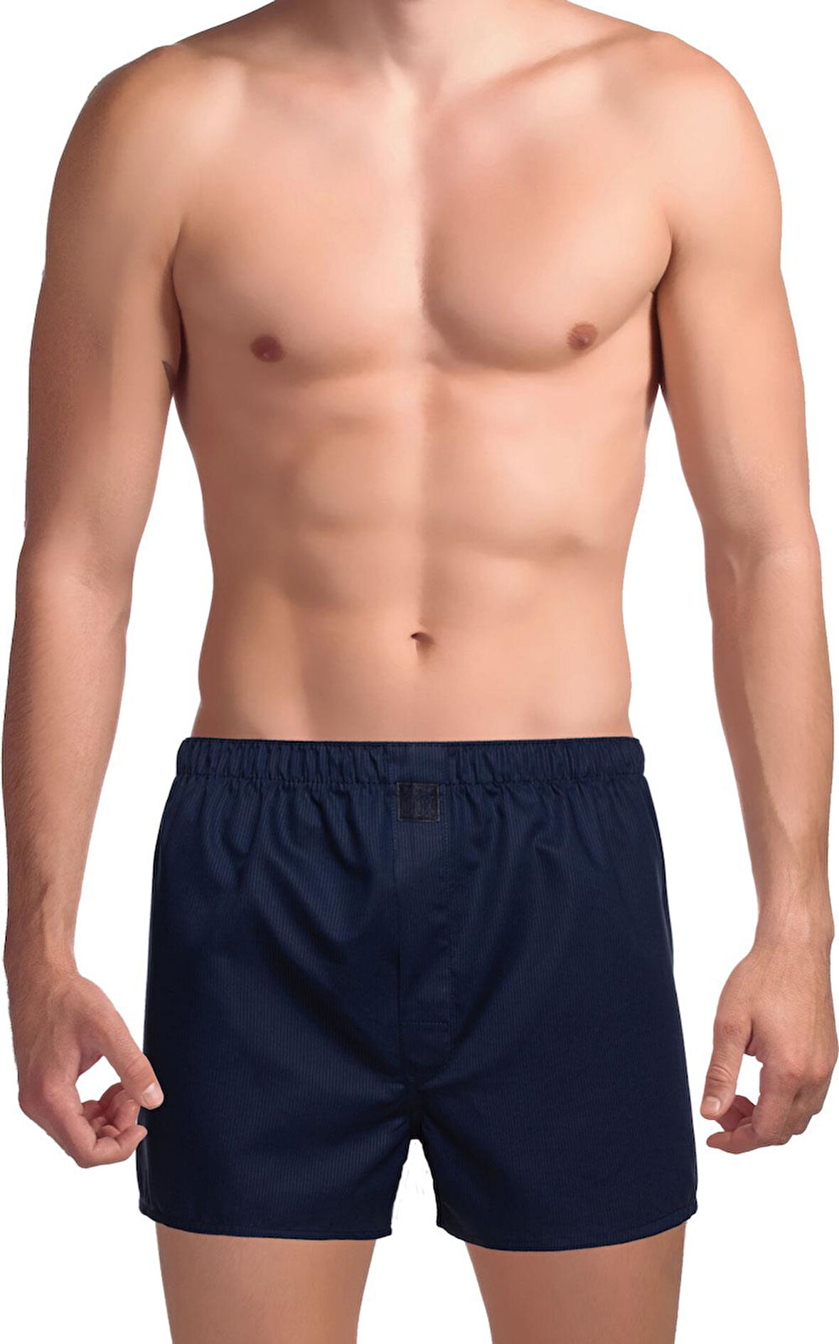 The DON Poplin Erkek Boxer Kristal Gece Çizgili