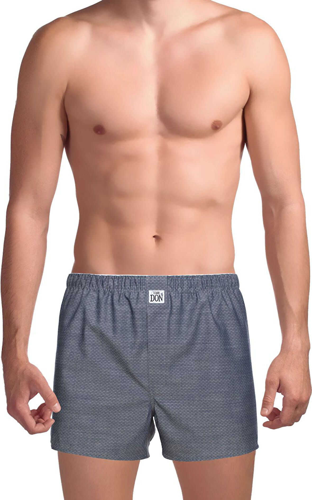 The DON Poplin Erkek Boxer Gri-angle