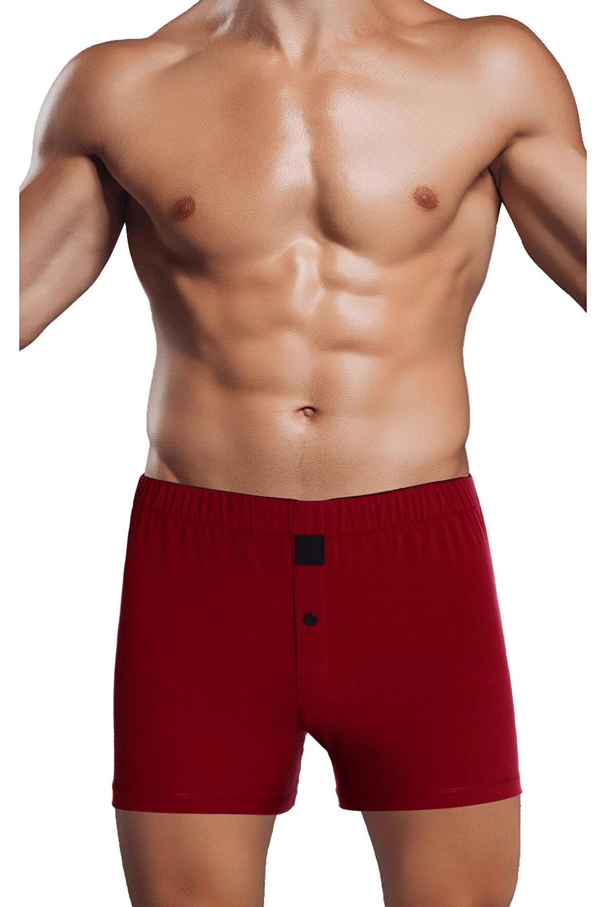 The DON Jersey Penye-Örme Erkek Boxer Bordo