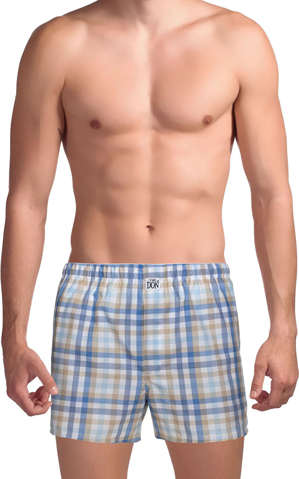 The DON Poplin Erkek Boxer Neptune Kareli