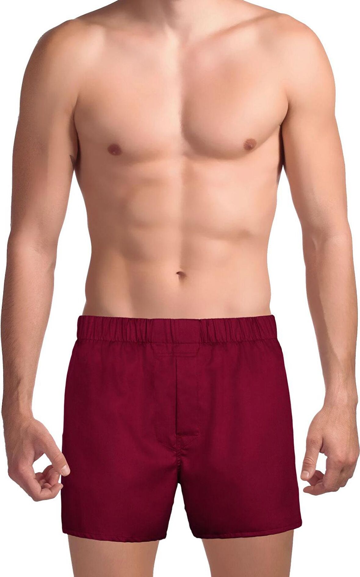 The DON Exclusive Yırtmaçlı Erkek Boxer Bordo