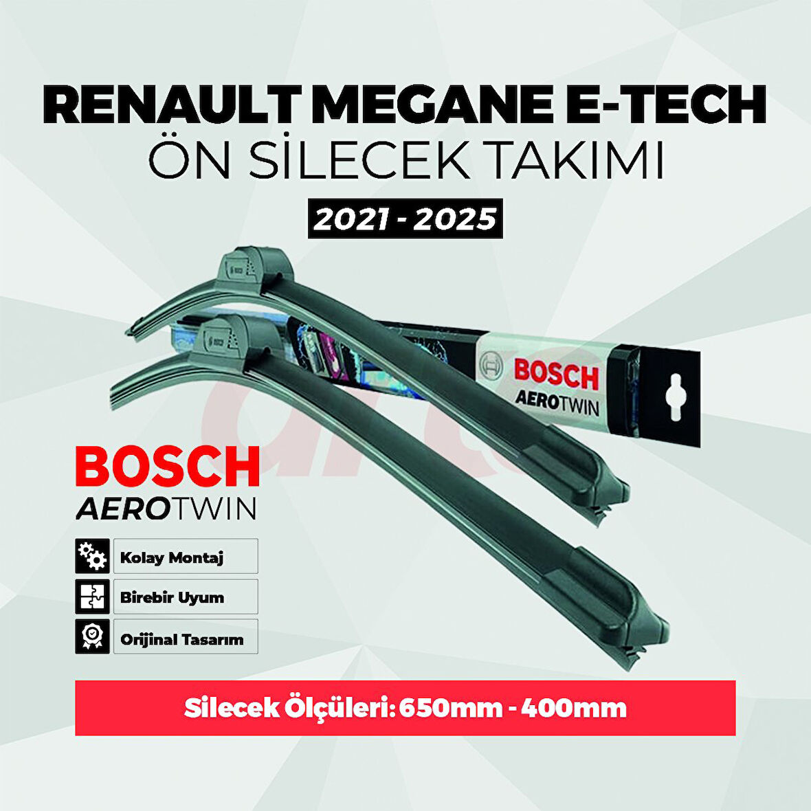 Renault Megane E-tech Bosch Aerotwin Ön Silecek Takımı Tem. 2021-2025