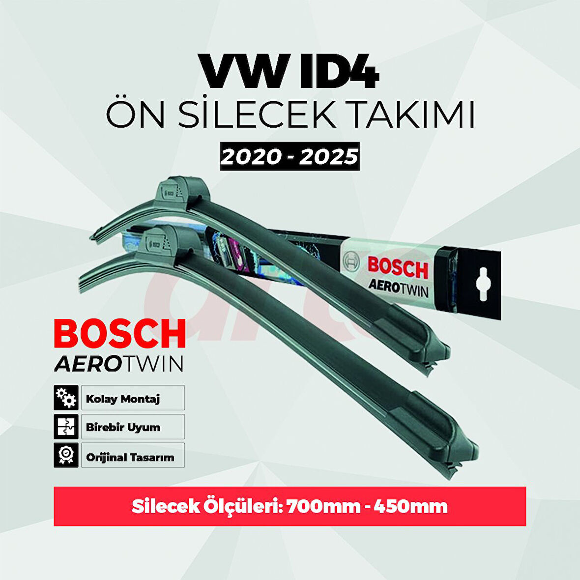 VW (Volkswagen) ID.4 (ID4) Bosch Aerotwin Ön Silecek Takımı (2020-2025)