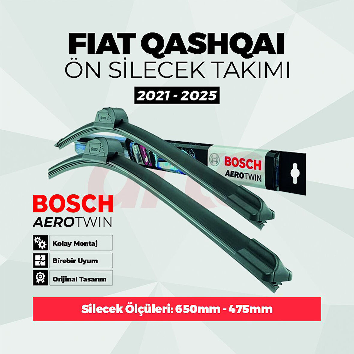Nissan Qashqai Bosch Aerotwin Ön Silecek Takımı (2021-2025)