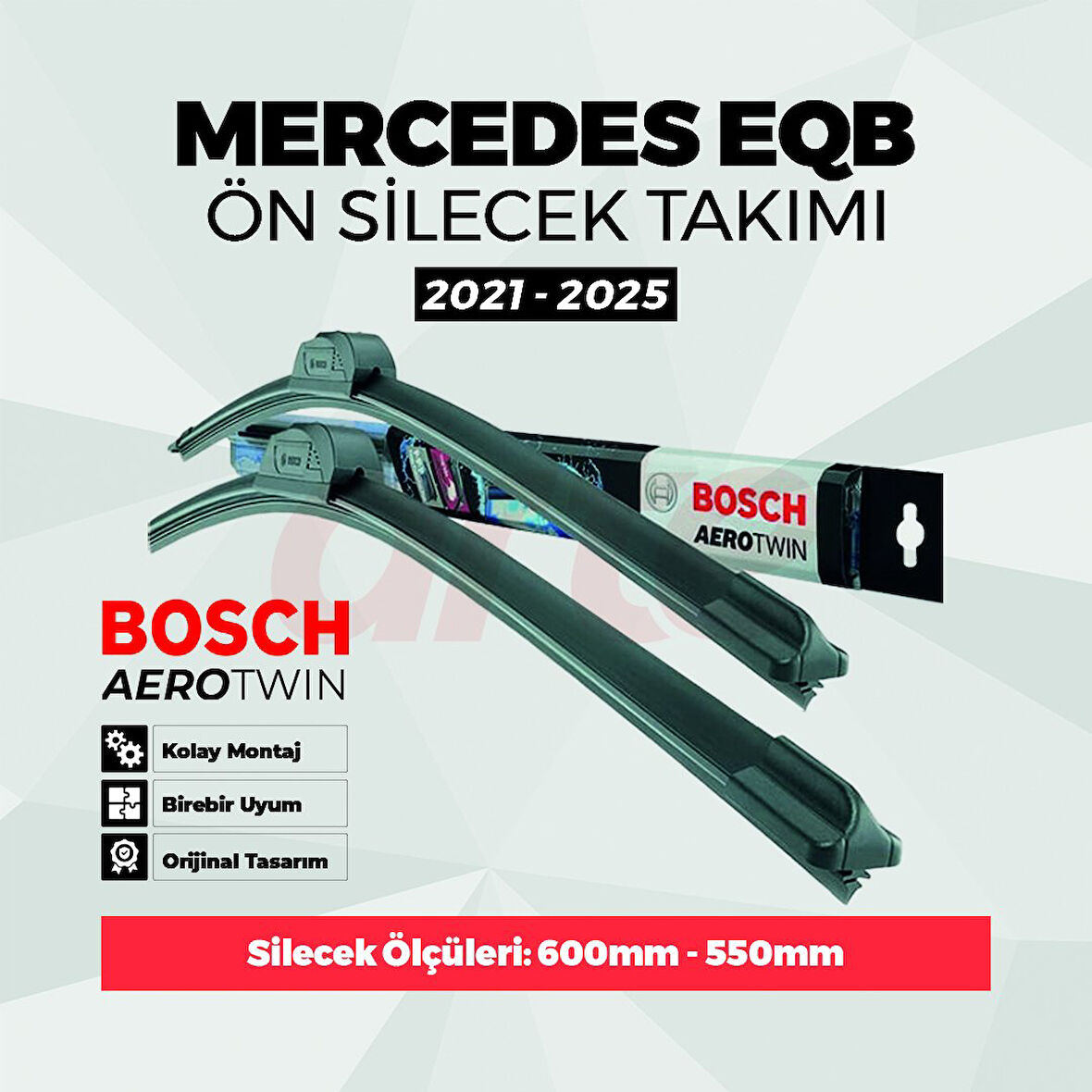 MERCEDES-BENZ EQB 300 Bosch Aerotwin Ön Silecek Takımı (2021-2025)
