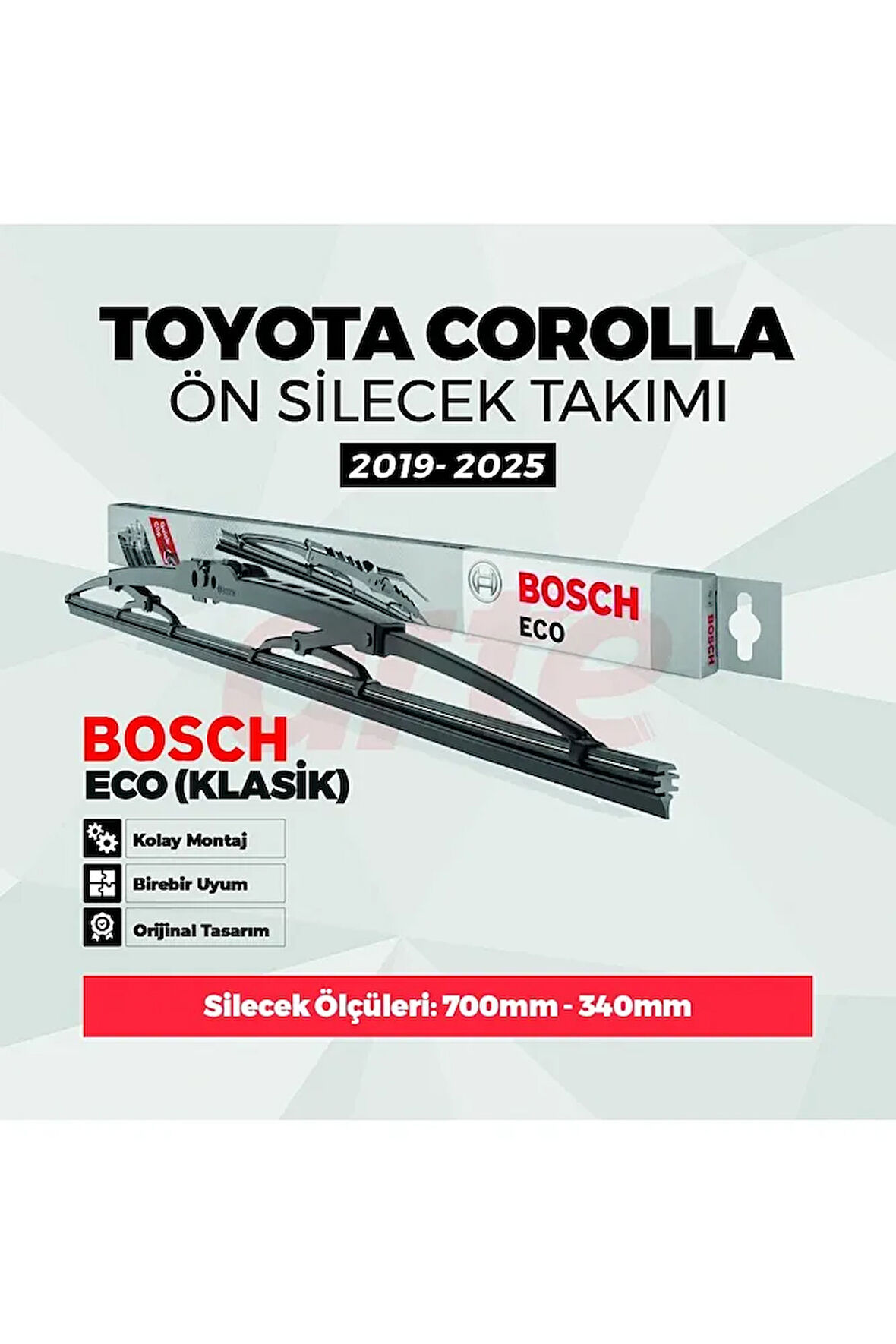 Toyota Corolla Cross Bosch ECO Ön Silecek Takımı 2020-2025