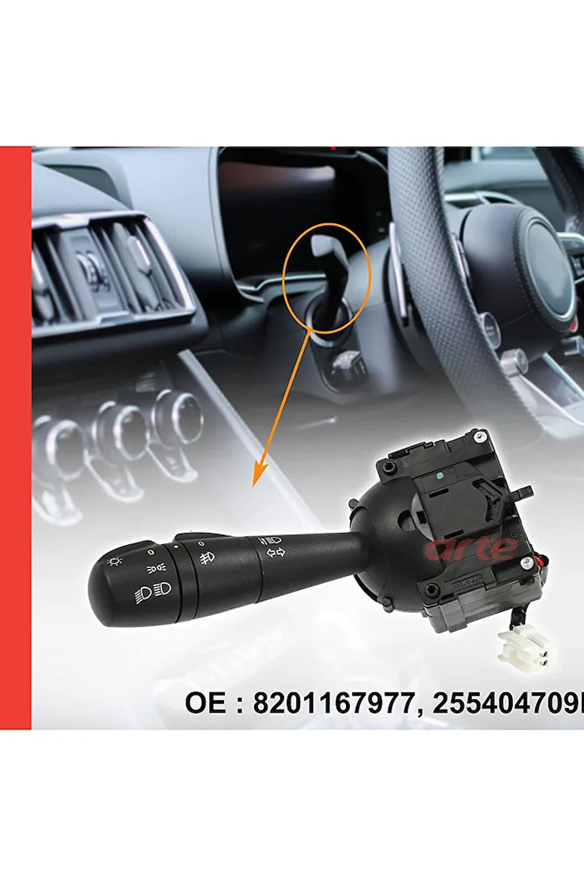 Renault Twingo 2014-2016 Uyumlu | Sissiz & Kornalı Sinyal Far Kolu | Orijinal Valeo