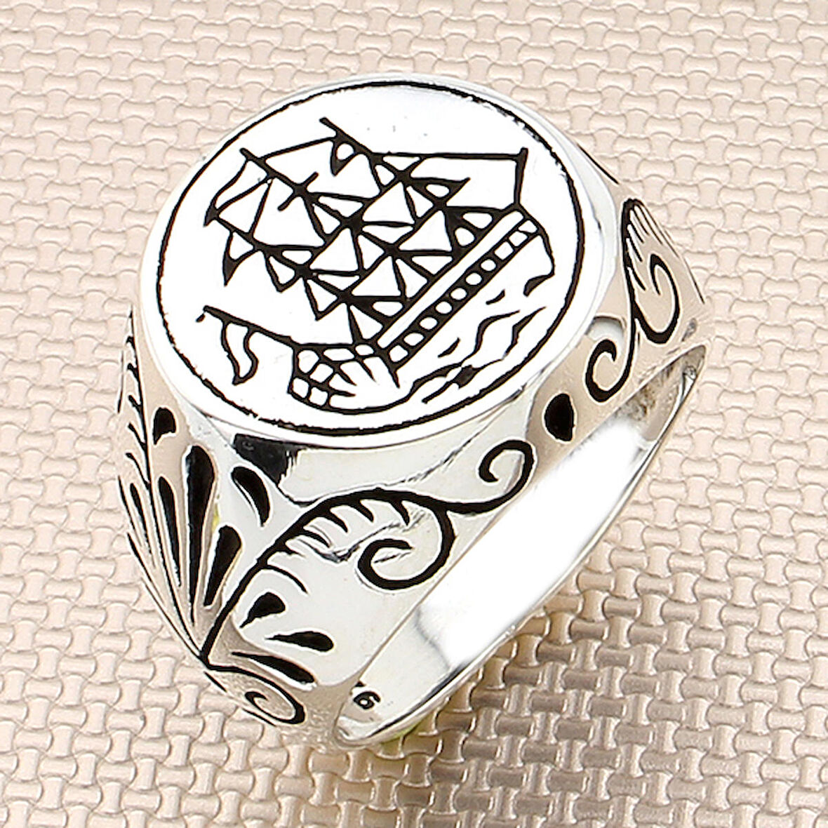 925 Ayar Gümüş Gemici Model Yüzük