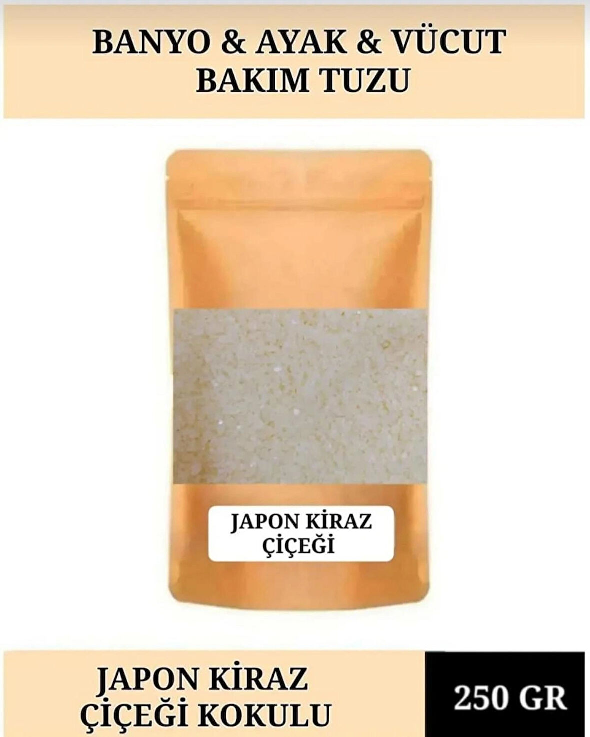 250 gr JAPON KİRAZ ÇİÇEĞİ YAĞI Banyo Tuzu Küvet & Jakuzi Tuzu Manikür & Pedikür Tuzu & Ayak Bakım Tuzu.