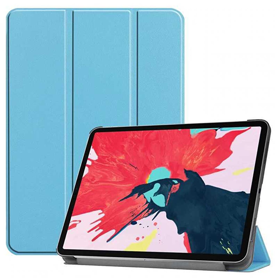 Xiaomi Mi Pad 5 Uyumlu Fuchsia Smart Cover Standlı Katlanabilir Akıllı 1-1 Tablet Kılıfı