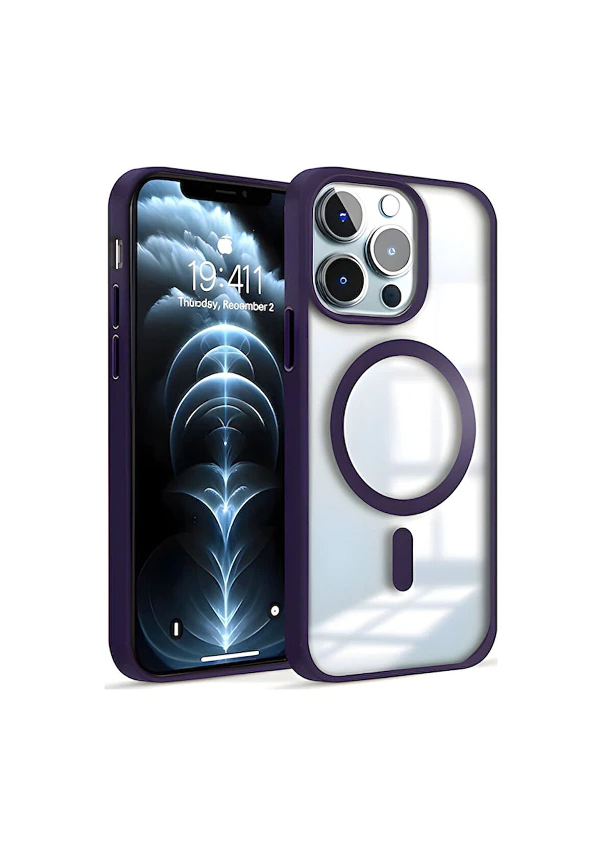 İPHONE 14 UYUMLU MPL MAGSAFE ROUND KILIF MOR
