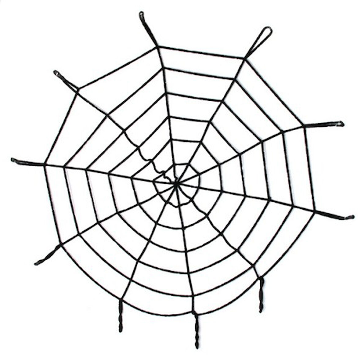 Halloween Cadılar Bayramı Örümcek Ağ Dekor Siyah