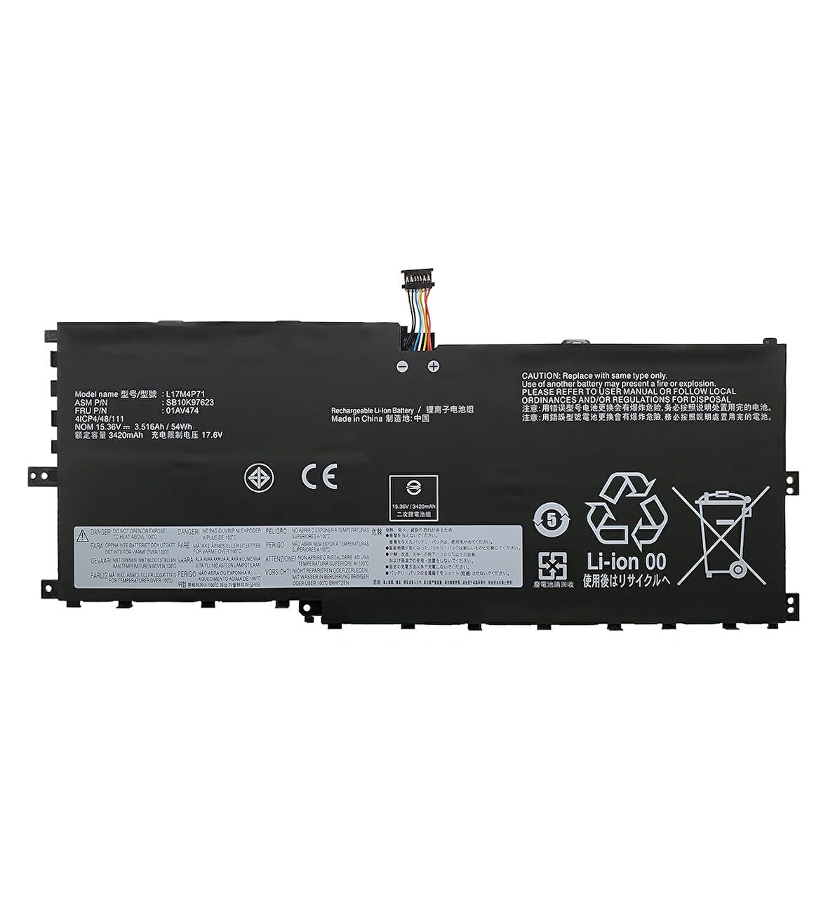 Lenovo L17M4P73 ile uyumlu Notebook Batarya Laptop Pil