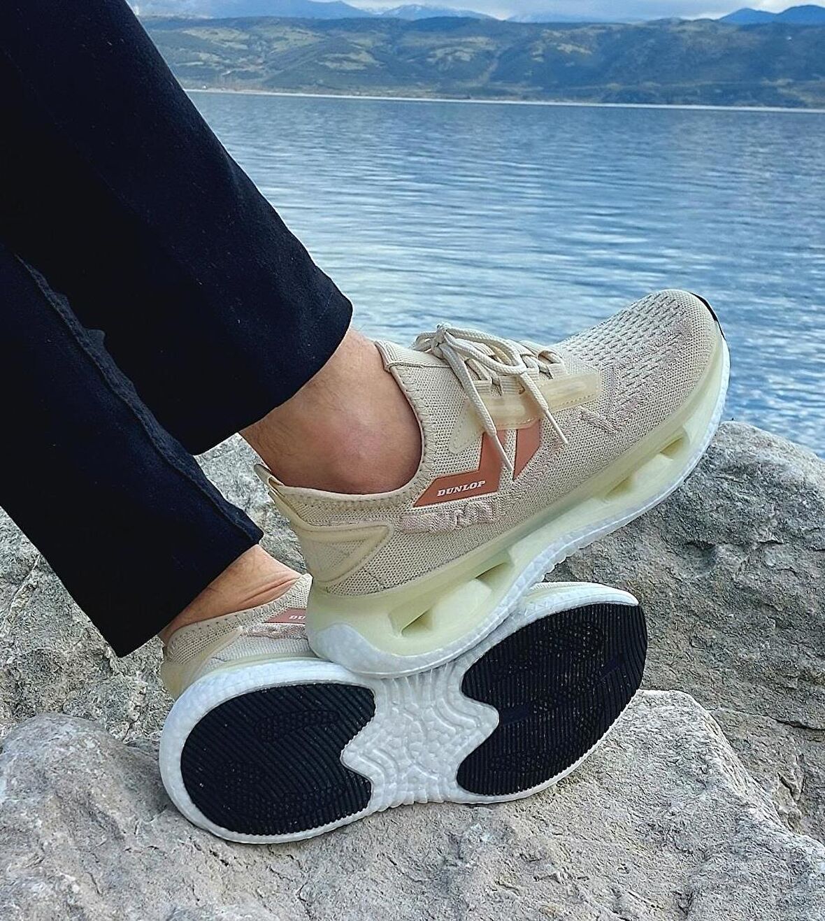 Dunlop 2357 Bej Air Yumuşak Taban Erkek Spor Ayakkabı