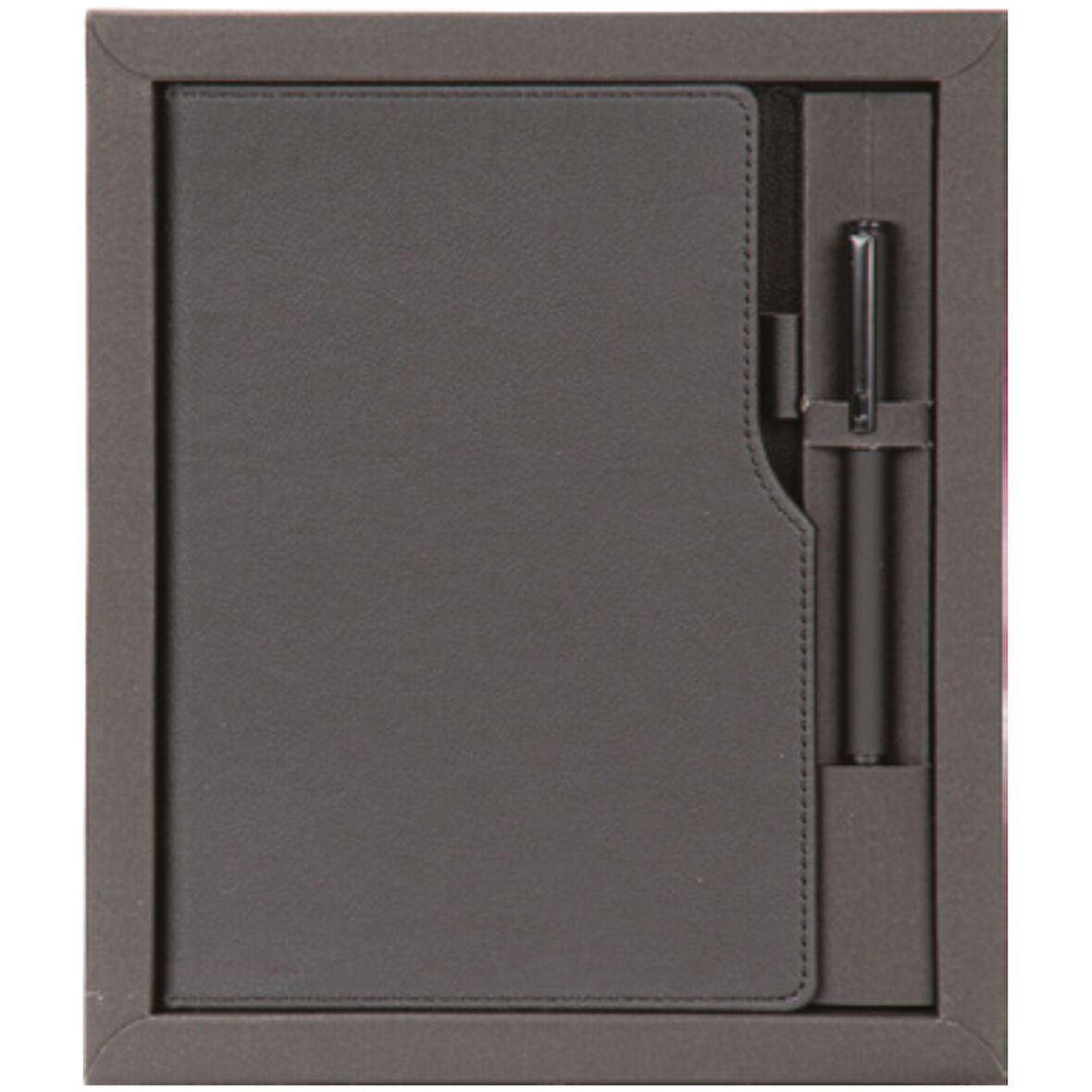 VIP Hediyelik Set - Defter ve Kalem - (2’li Kurumsal Hediye Seti) - 4190 Siyah