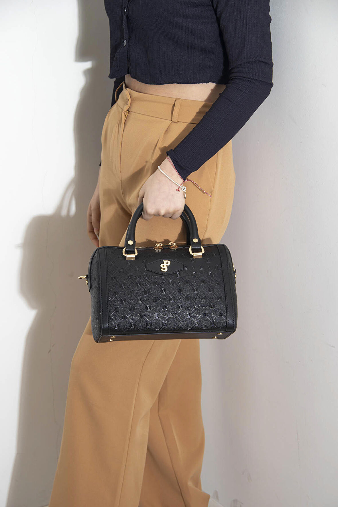 Kadın Omuz Çantası 1091-41915 SİLVER POLO Kadın ÇANTASI M46 SİYAH-MAT SİYAH