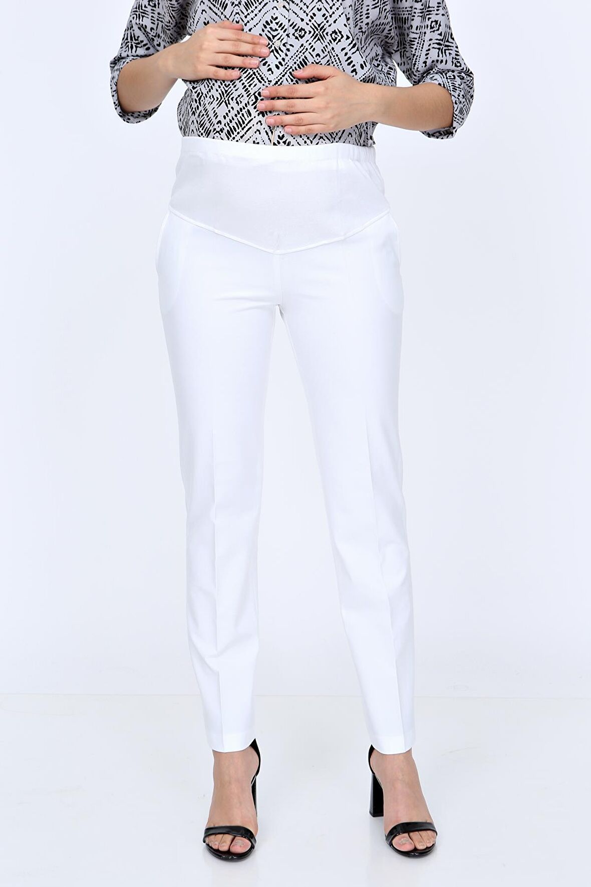 IŞŞIL Hamile Giyim Boru Paça Klasik Kumaş Pantolon