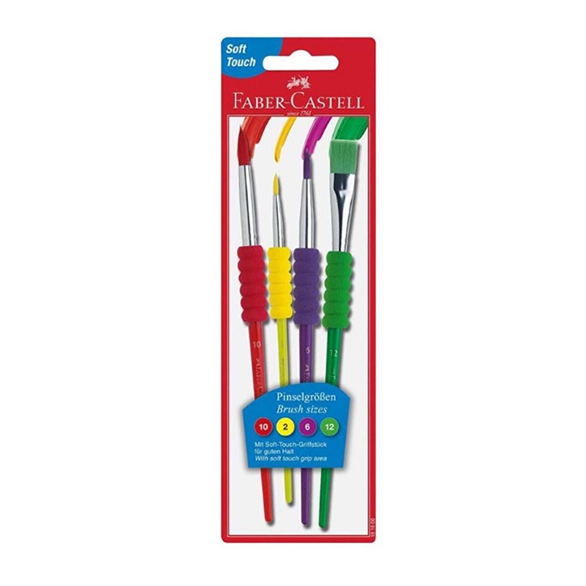 Fırça Seti 4'lü Paket 2-6-10-12 Numara Faber Castell Fırça Seti 4'lü Paket