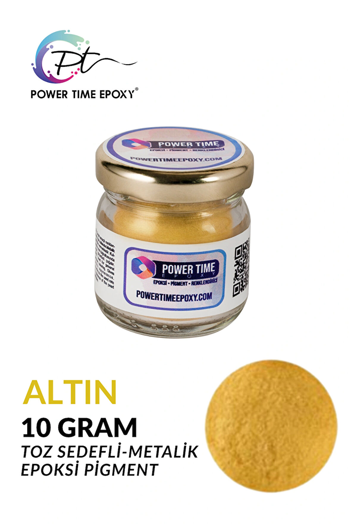 Sedefli Metalik Toz Pigment Boya / Altın Gold / Epoksi Için 10 GRAM