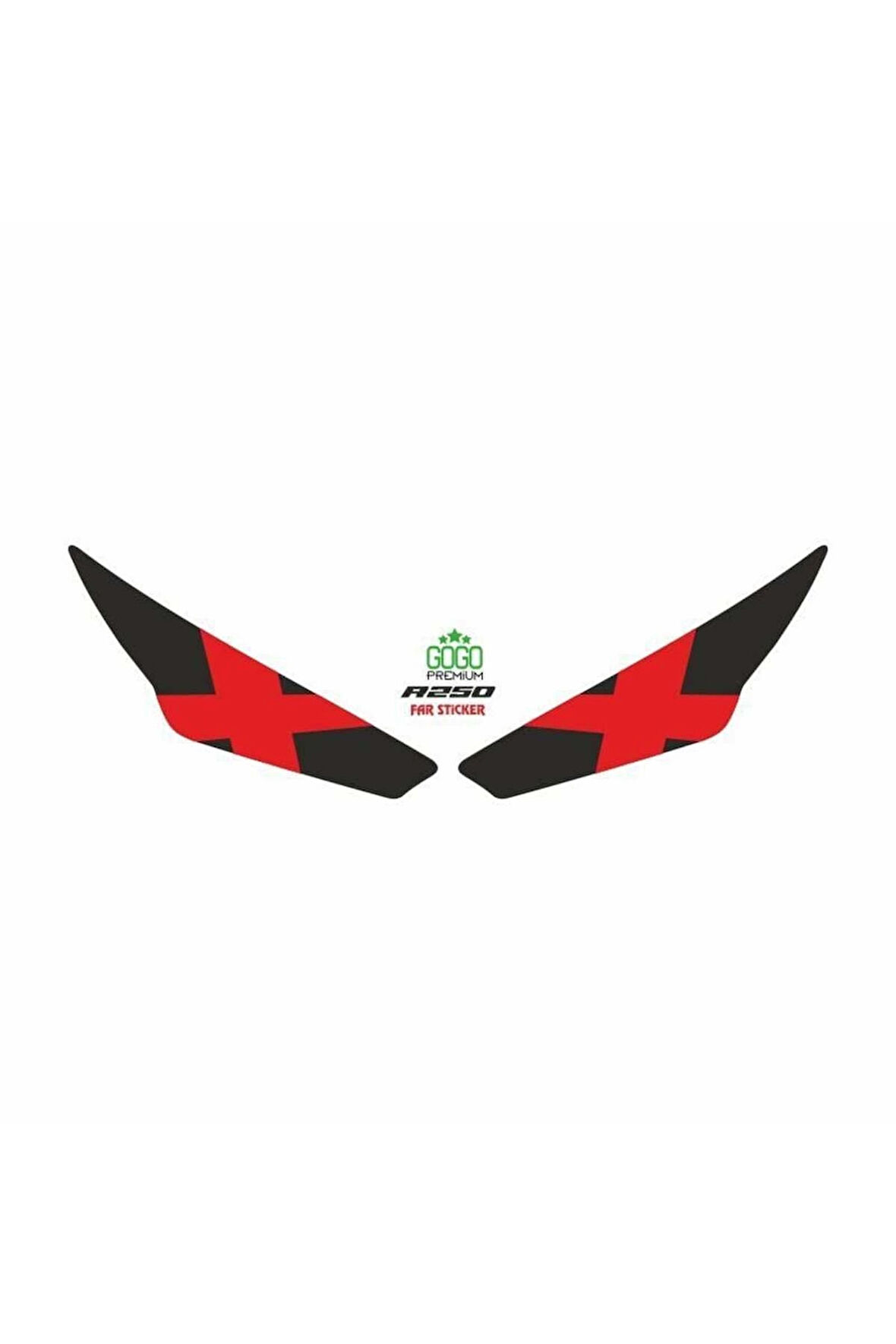 RKS R250 2023 UYUMLU FAR STİCKER X KIRMIZI