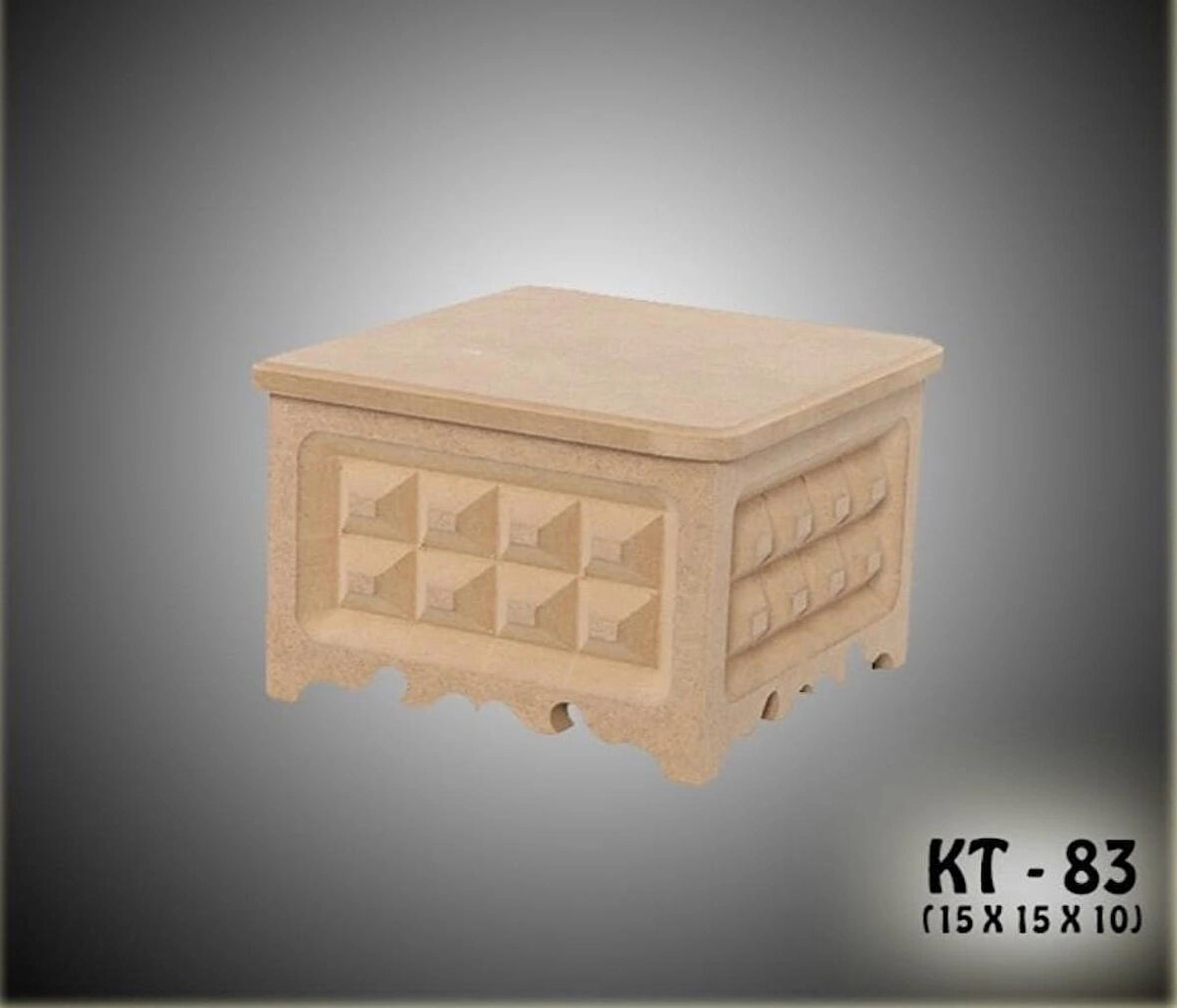 Ahşap Boyanabilir Takı-makyaj-aksesuar Dekoratif Çok Amaçlı Kare Kutu