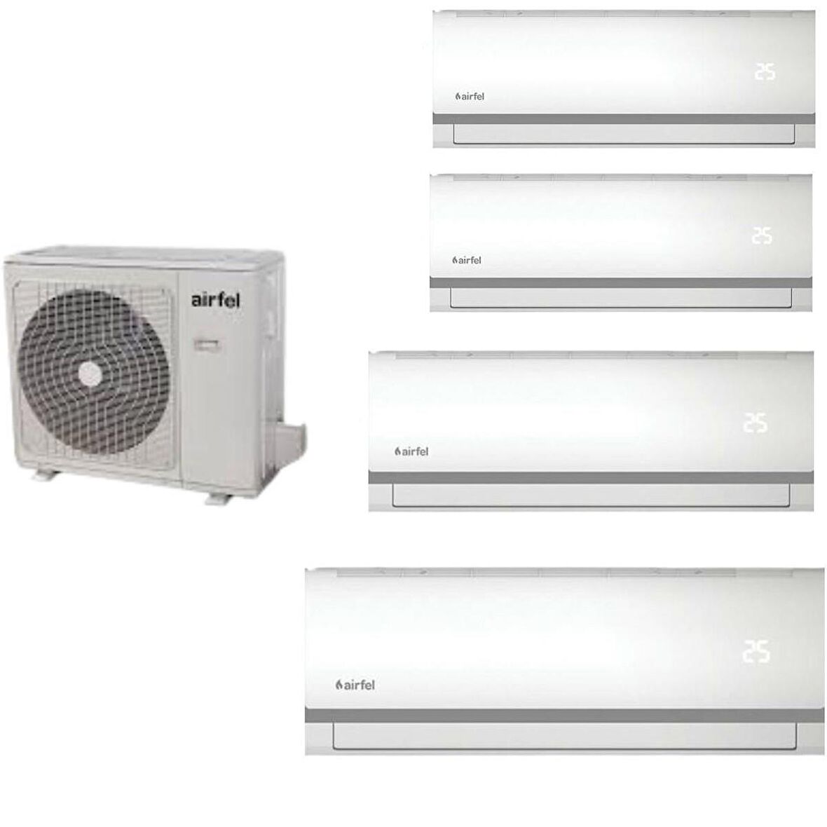 Airfel 4+1 İnverter 9+9+12+24 42000 Btu/h A+++ Enerji Sınıfı R32 İnverter Multi Split Duvar Tipi Klima