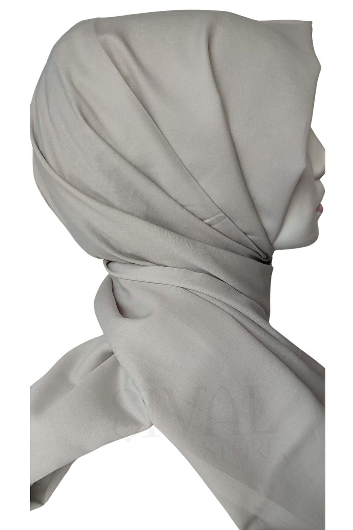 Açık Gri Aker Düz Koton Şal 971