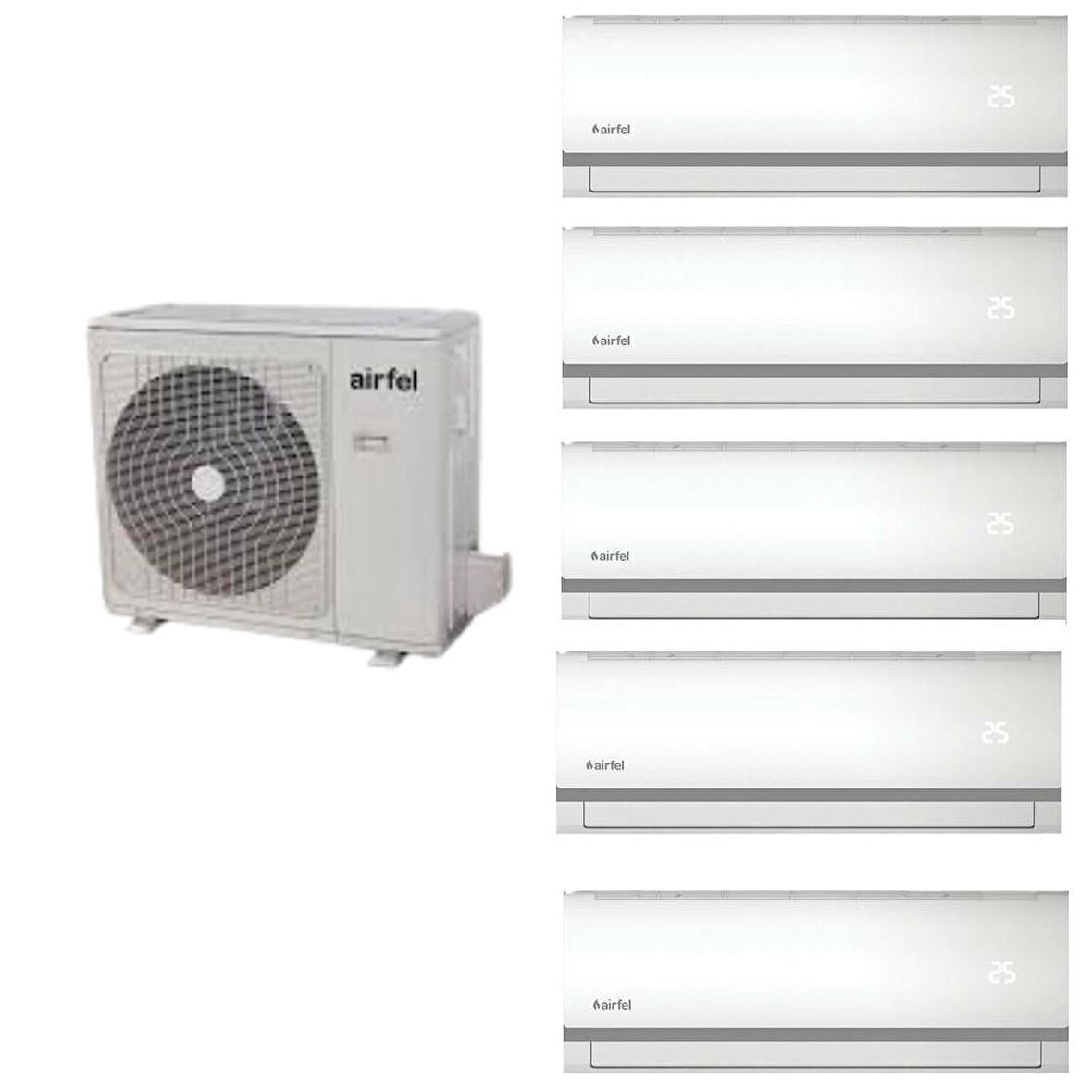 Airfel 5+1 İnverter 12+12+12+12+12 42000 Btu/h A+++ Enerji Sınıfı R32 İnverter Multi Split Duvar Tipi Klima