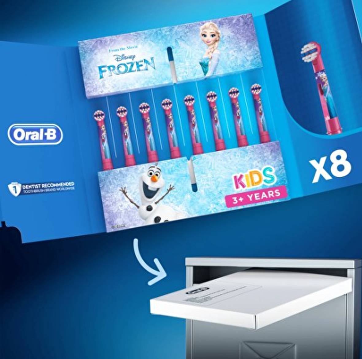 Oral-B Kids Frozen 8'li Çocuk Şarjlı Diş Fırçası Yedeği