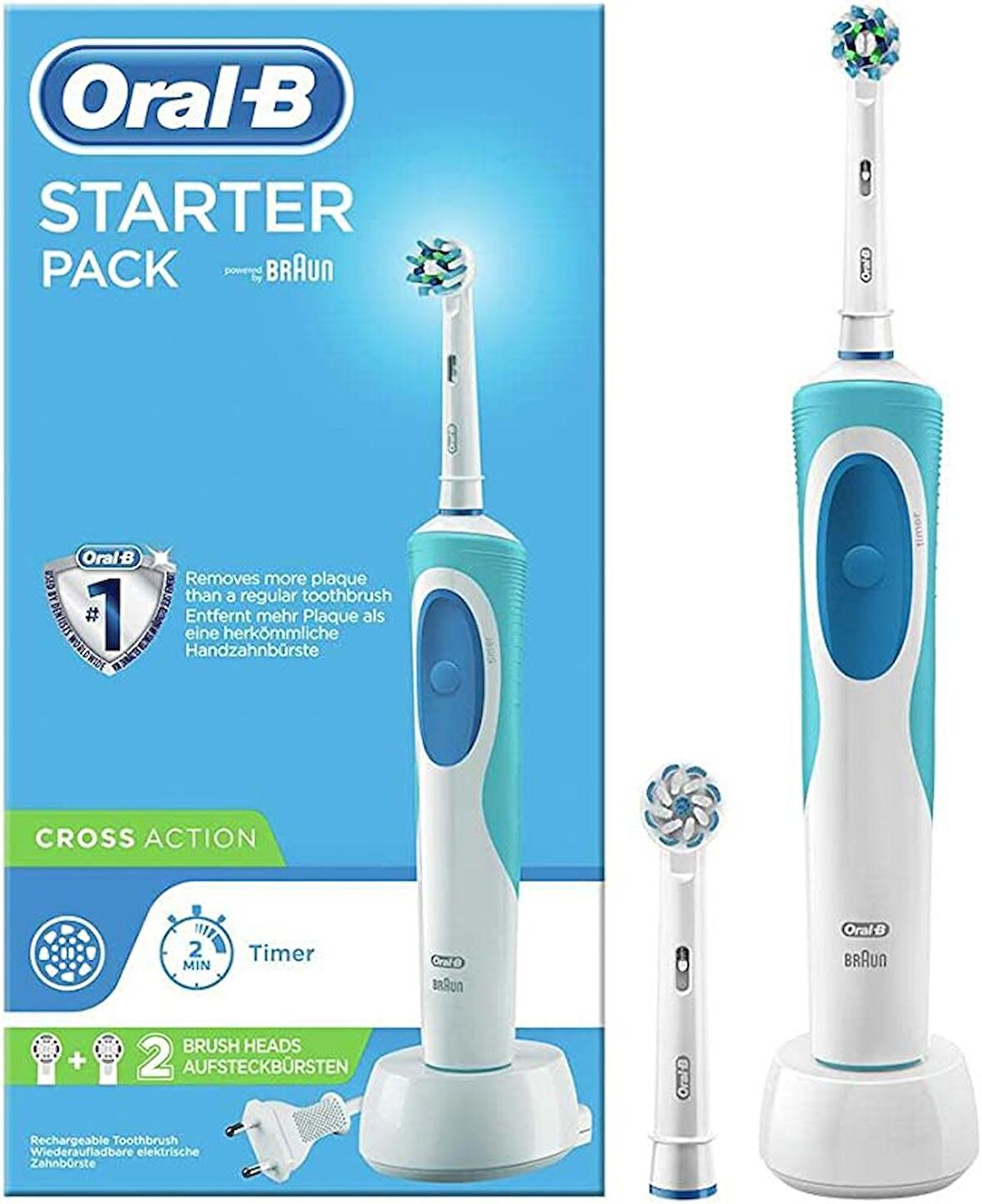 Oral-B Starter Pack Cross Action Elektrikli Diş Fırçası ve Yedek Başlık