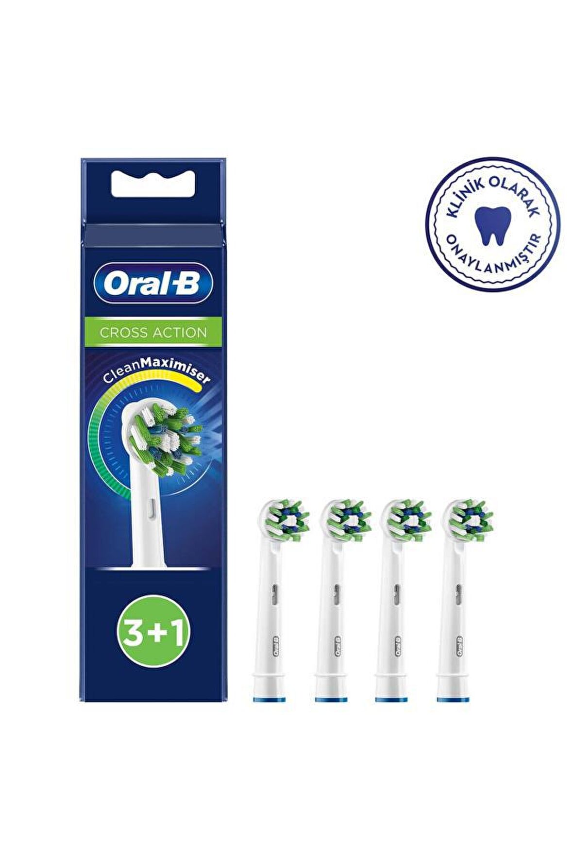 Oral-B Cross Action Cleanmaximizer 4'lü Şarjlı Diş Fırçası Yedeği