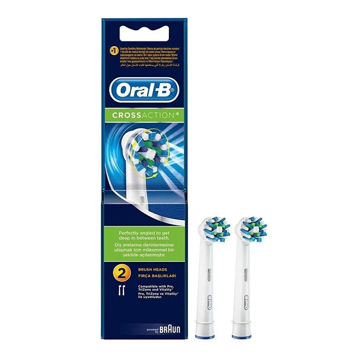 Oral-B Yedek Başlık Cross Action 2'li Siyah