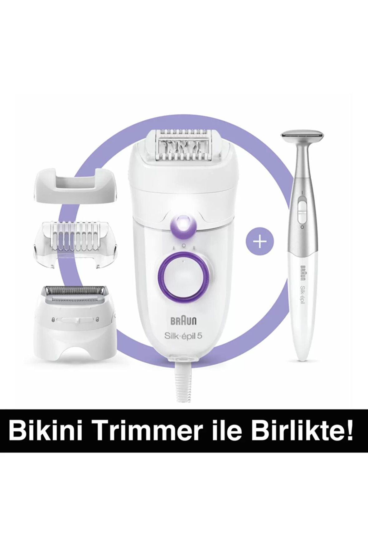 Braun Silk Epil 5 5825 3 in 1 Işıklı Epilatör + Bikini Trimmer