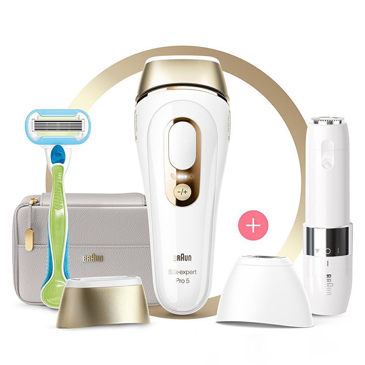 Braun Silk Expert Pro 5 PL5159 IPL Cihazı + FS1000 Mini Düzeltici + Seyahat Çantası