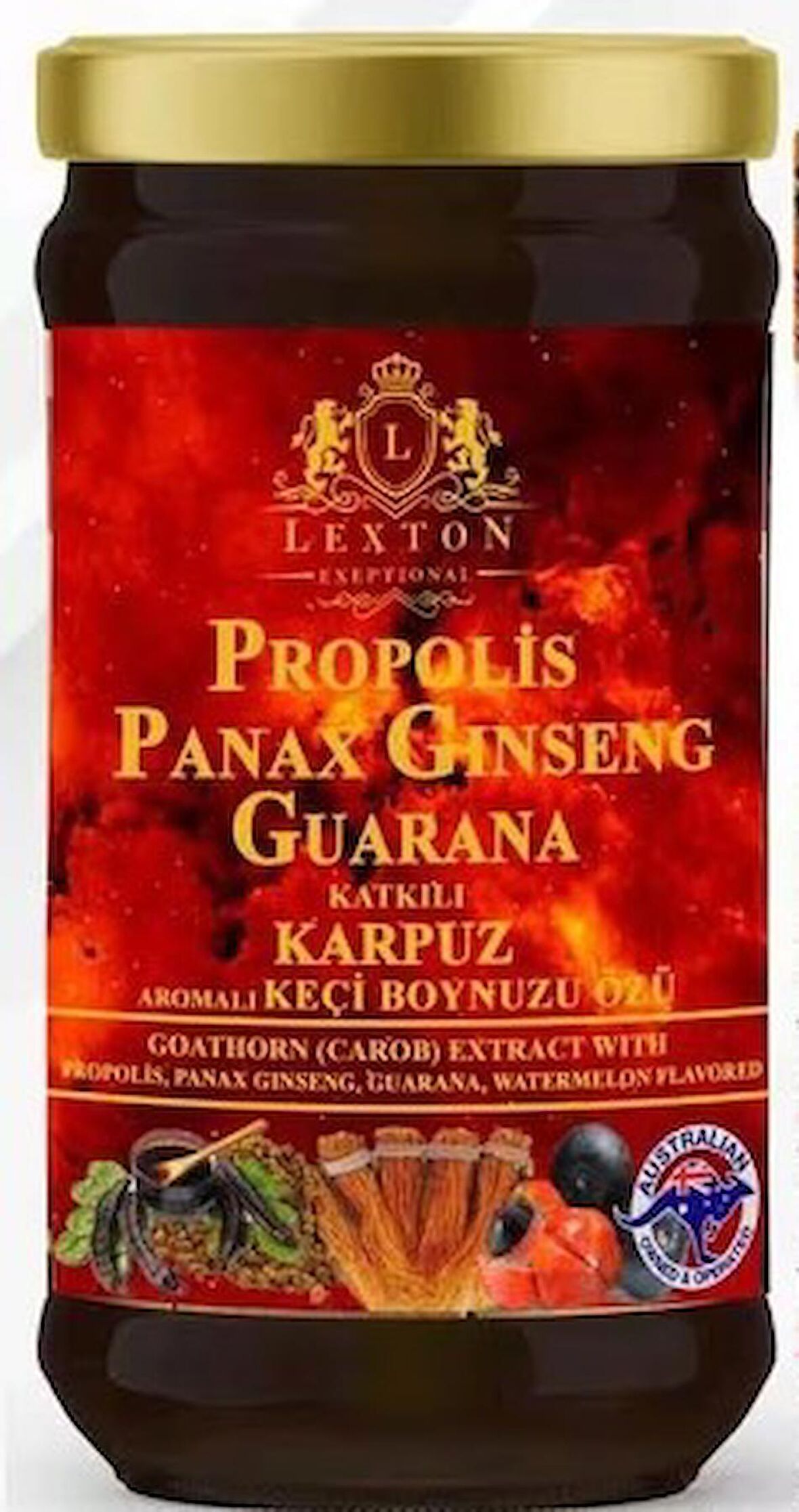 Lexton Panax Ginseng Guarana Katkılı Karpuz Keçi Boynuzu Pekmezi 640 G 8680713315398