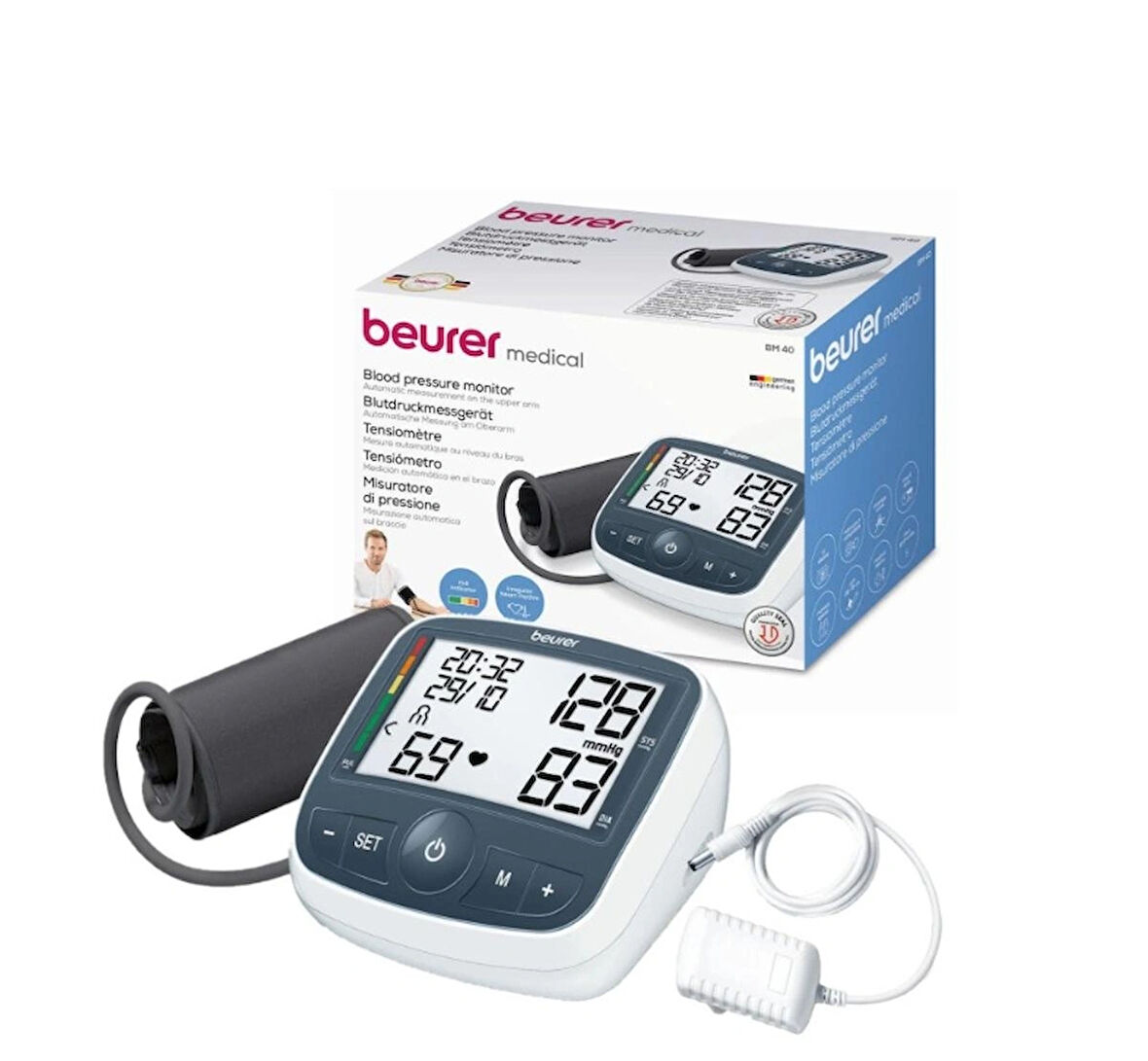 BEURER BM 40 KOLDAN ÖLÇER TANSİYON ALETİ ADAPTÖRLÜ
