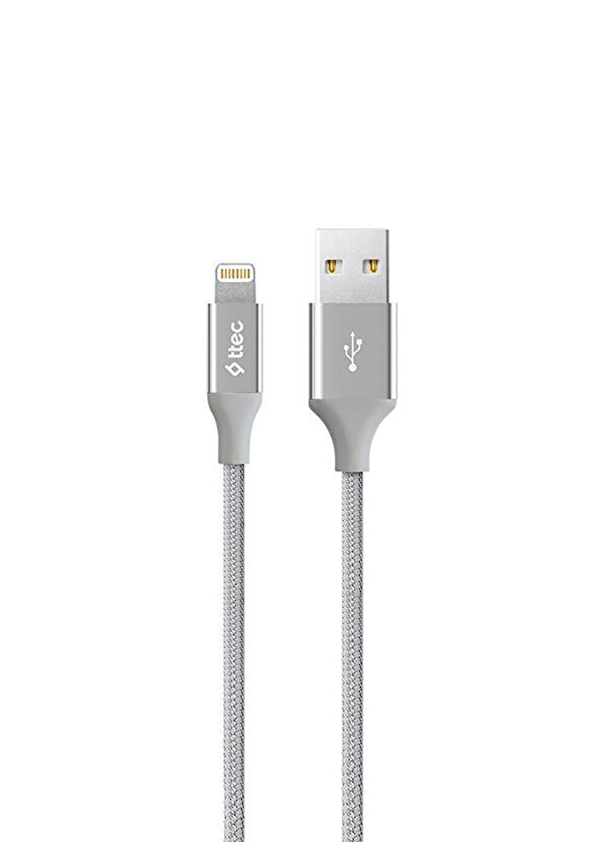 Ttec AlumiCable Gümüş USB-A To Lightning Şarj Kablosu