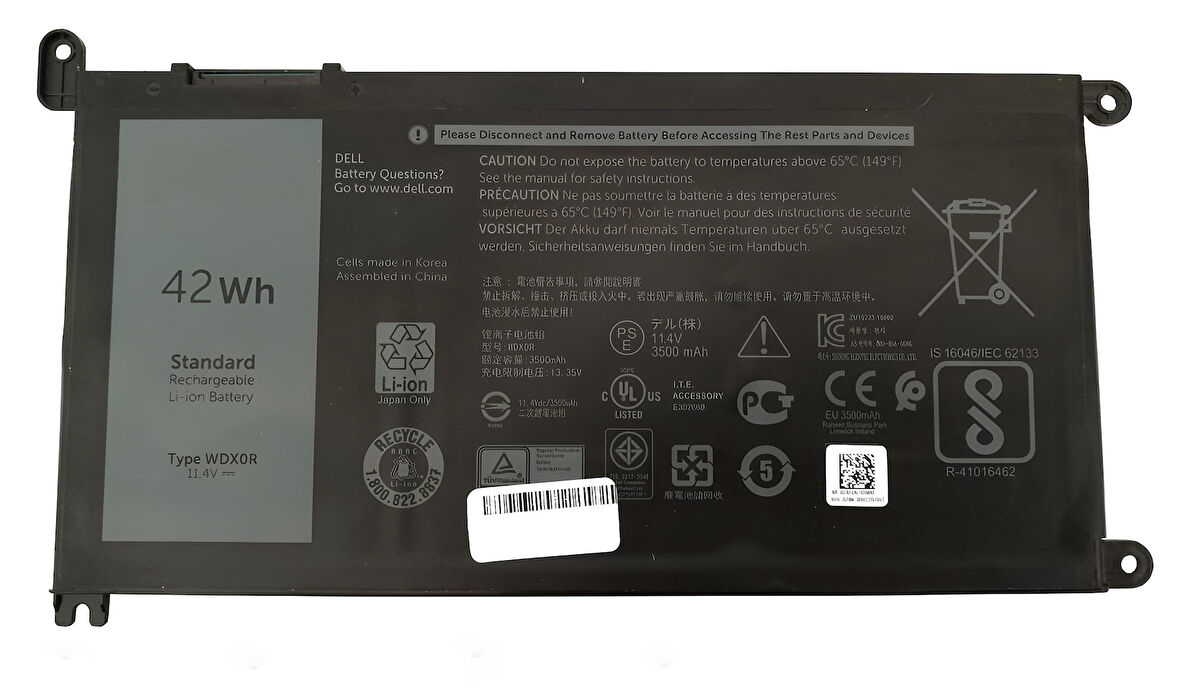 Dell WDX0R Notebook Batarya - Pil (CLB)