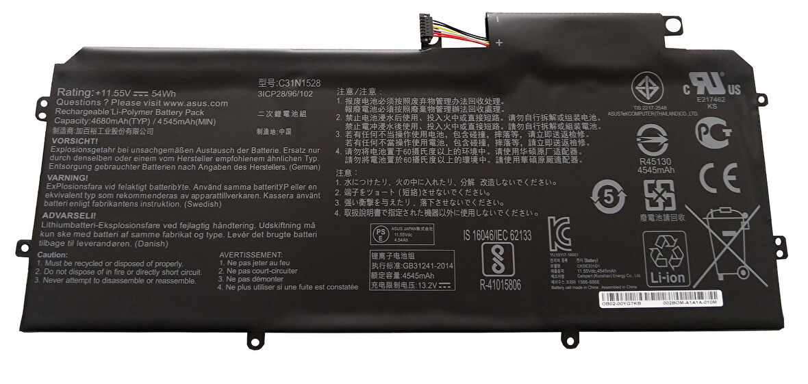 Asus UX360CA-UBM1T Batarya