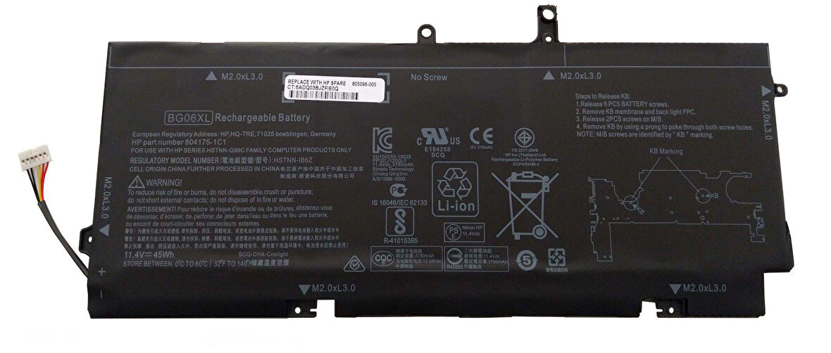 Hp EliteBook 1040 G3-V1D05EA Batarya