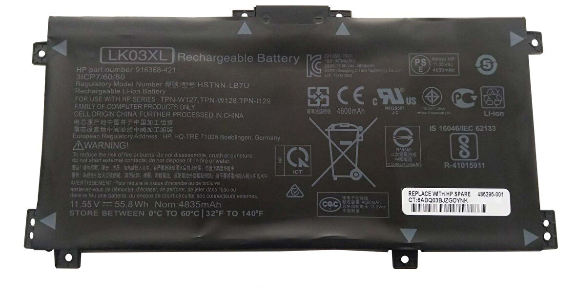 Hp Envy X360 15-BP005TX(2EY29PA) Batarya