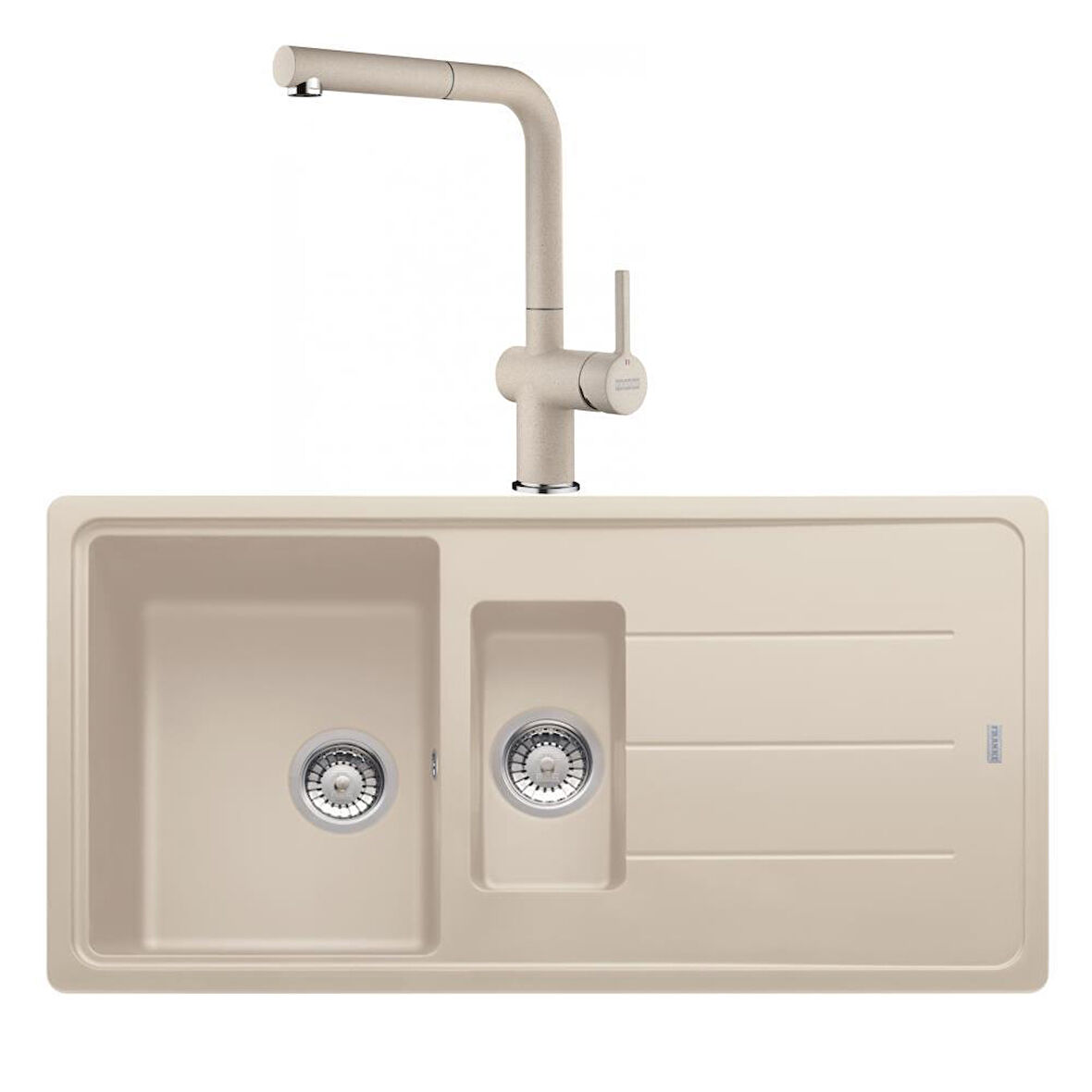 Franke Basis BFG 651 Sahara Granit Evye Active Plus Doccia 2.0 Spiralli Sahara Batarya Set