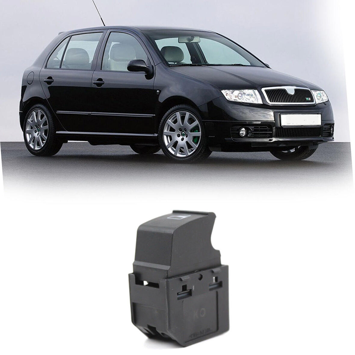 Skoda Fabia 1999-2008 Cam Açma Dügmesi Tek Arka Sag 422378608