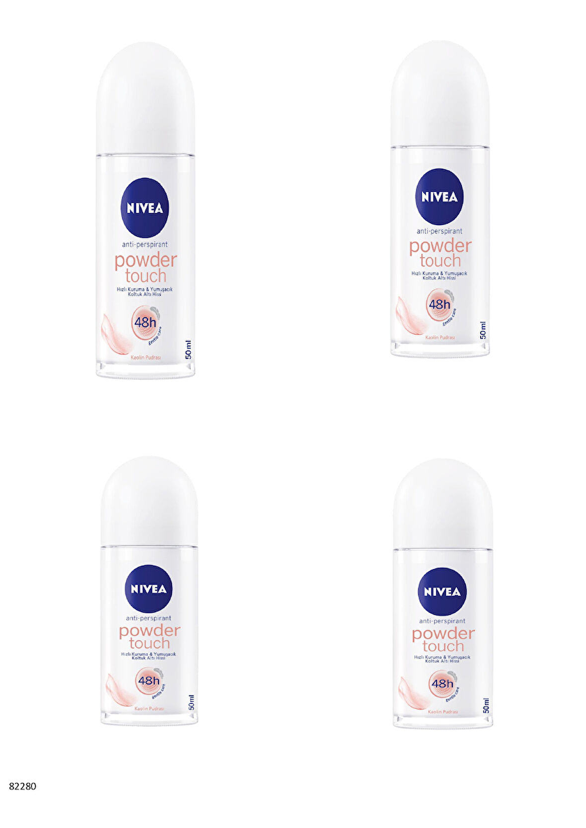 82280 NIVEA POWDER TOUCH ROLL-ON  4 ADET