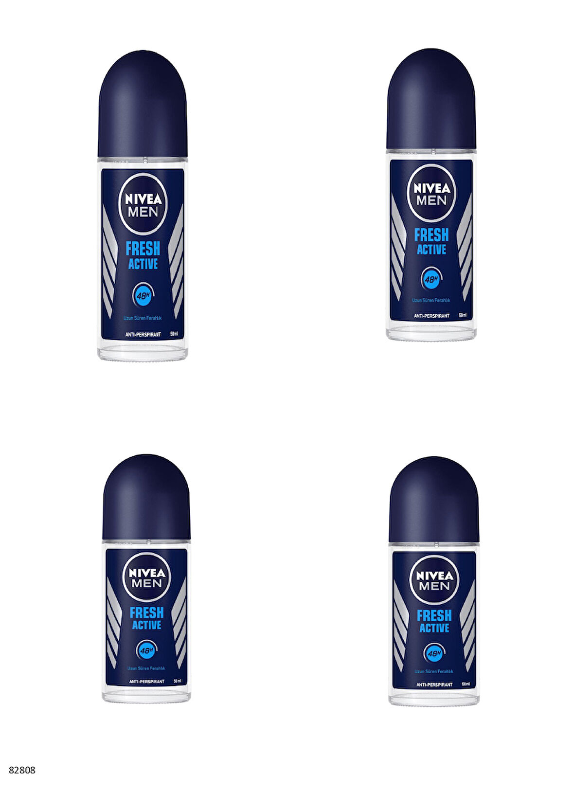 82808 NIVEA MEN FRESH ACTIVE ROLL-ON  4 ADET