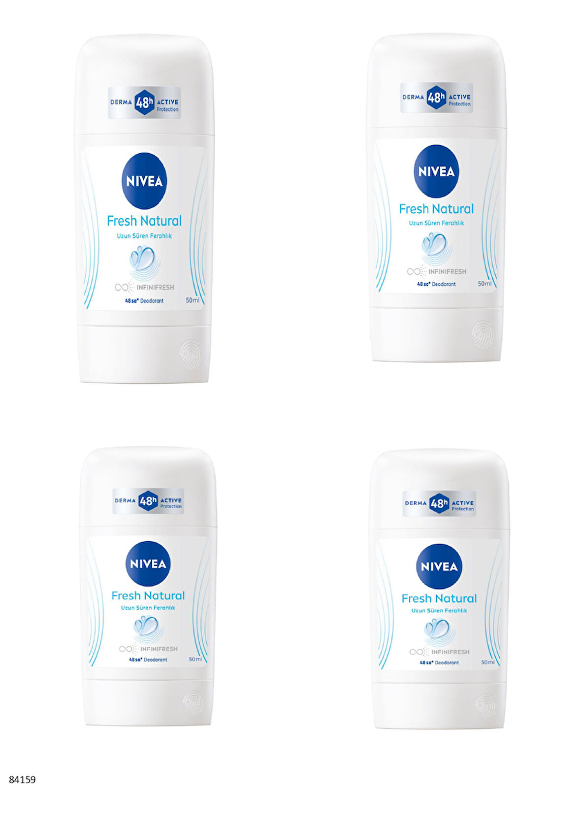 84159 NIVEA FRESH NATURAL STICK DEODORANT  4 ADET