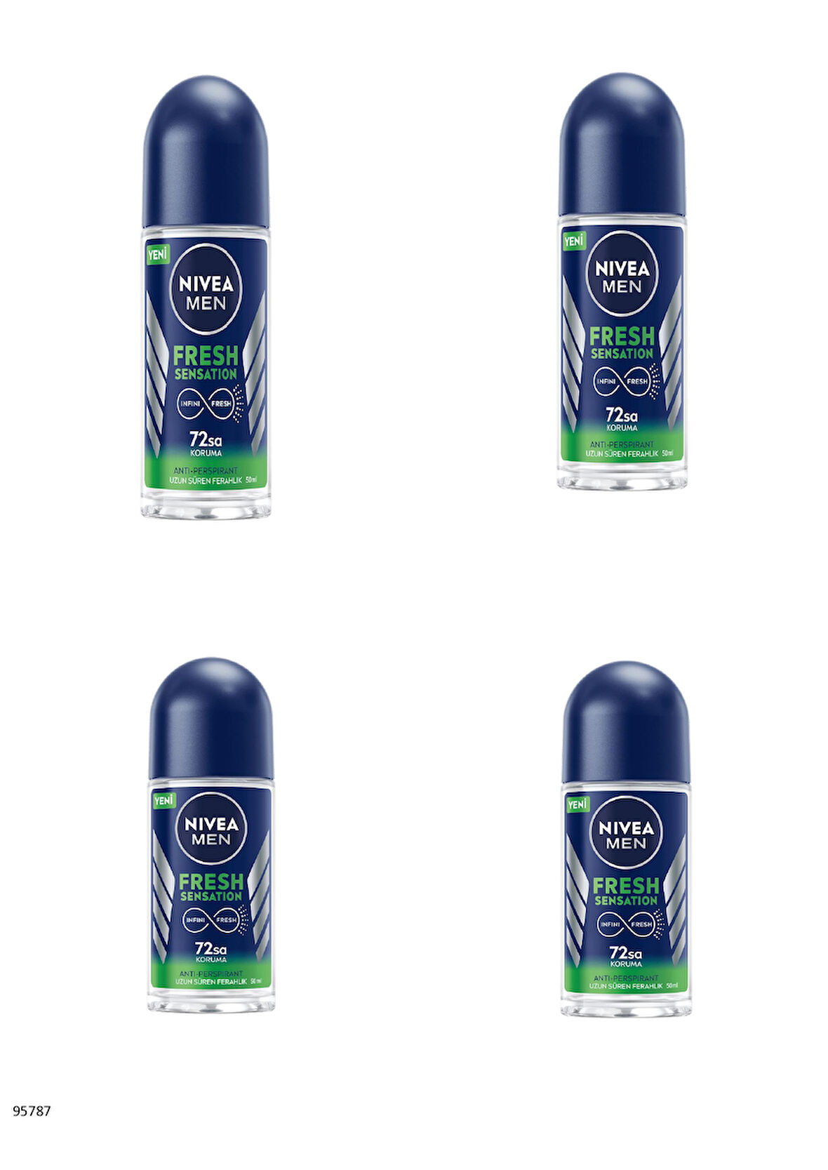95787 NIVEA MEN Fresh Sensation Roll-On  4 ADET