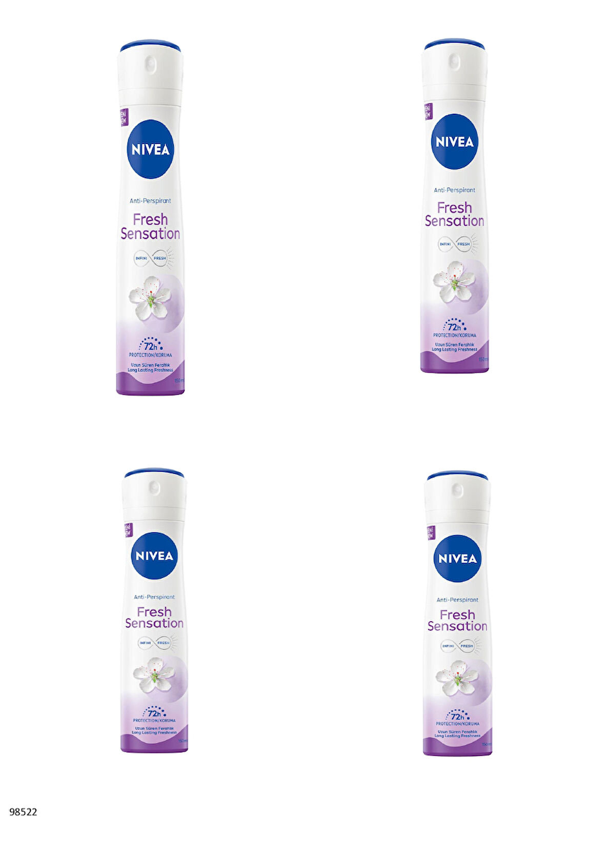98522 NIVEA Fresh Sensation Sprey  4 ADET