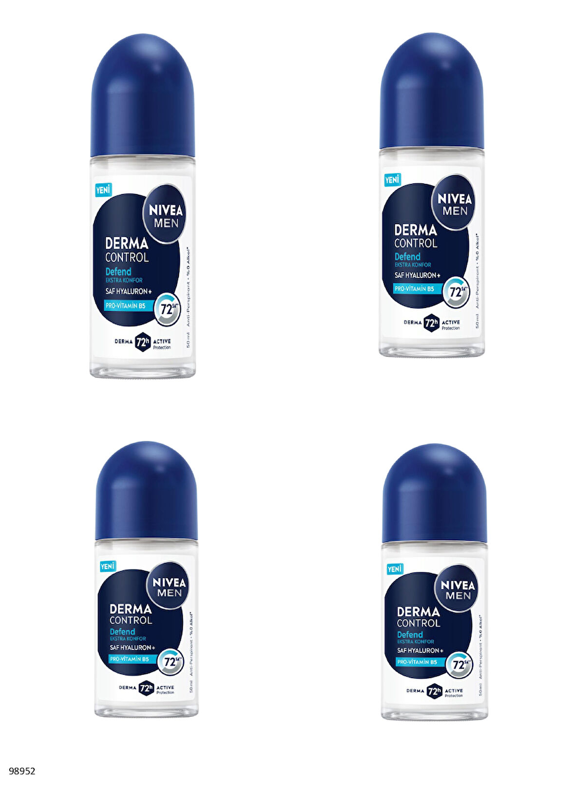 98952 Nivea Men Derma Control Defend Roll-On  4 ADET